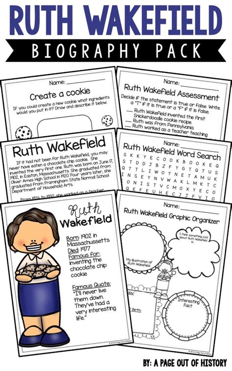 Ruth Wakefield Biography Pack Women Inventors A Page Out Of History