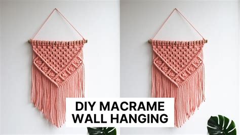 Diy Macrame Wall Hanging Pattern Square Knots And Small Diamonds