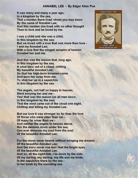 my favorite poem annabel lee by edgar allan poe