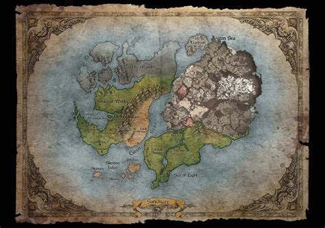 Diablo 4 Game World Map Overlaid On Old Lore Map Of Sanctuary Rdiablo4