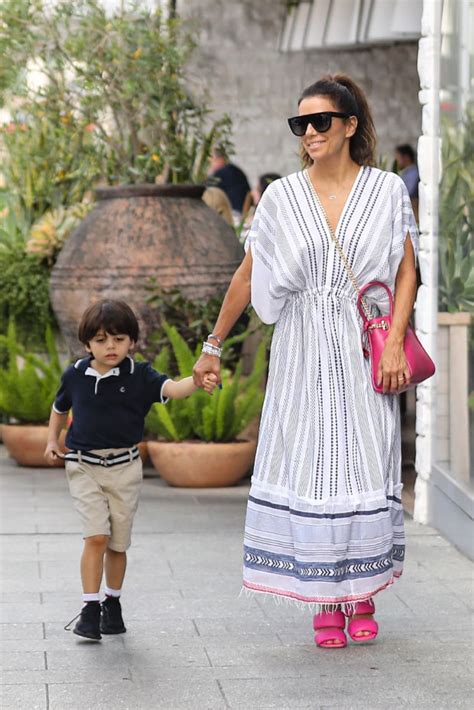 Eva Longoria Holds Hands With Son Santiago 4 At Lunch With Husband