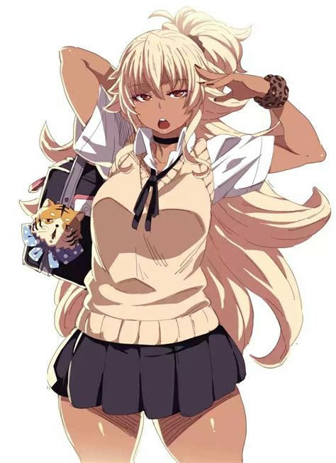 Pin By Bri Chan On Black Anime Girl Blonde Anime Girl Dark Skin