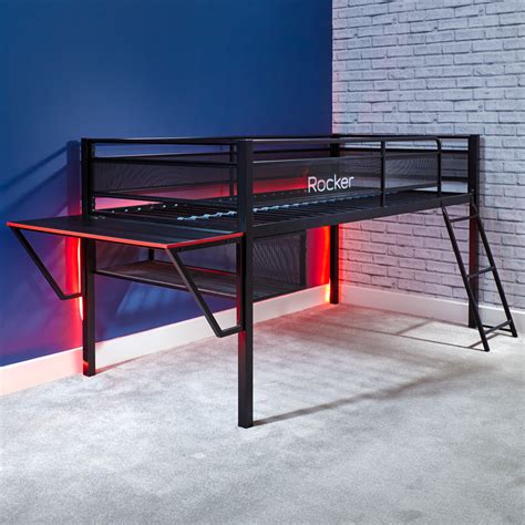 X Rocker Sanctum Gaming Mid Sleeper Bed With Desk 2020120 X Rocker Uk