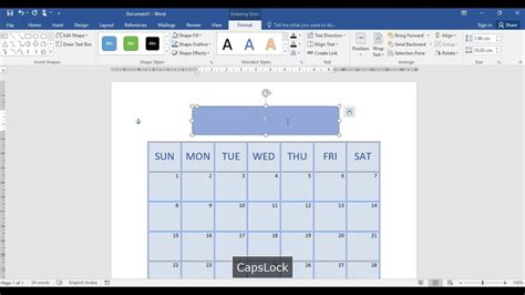 How To Create A Calendar In Ms Word Youtube