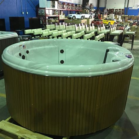 Cal Spa Hot Tub 5 Foot Round Sterling Silversmoke 1 Pump Ozone Therma Lay Able Auctions