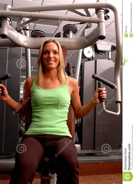 Pretty Woman In Fitness Center Stock Photo Image Of Fitness Exotic