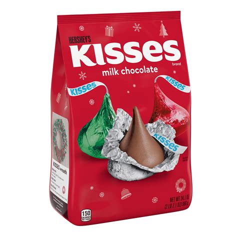 Buy HERSHEY S KISSES Milk Chocolate Christmas Candy Bag Oz Online At DesertcartINDIA