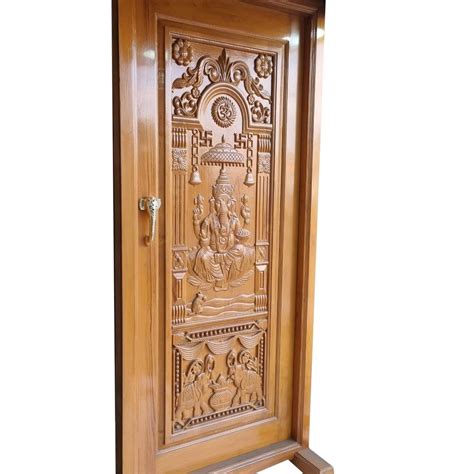 Exterior Ganesha Pattern Teak Wood Carving Door For Home 10 X 5feet