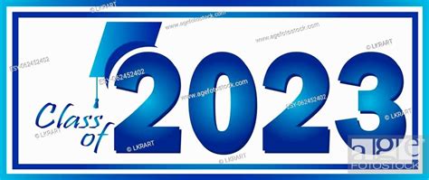 Class Of 2023 Blue Gradient Box Stock Vector Vector And Low Budget
