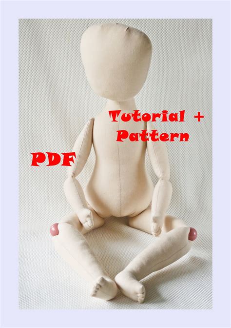 tutorialpattern doll body 24in 61cm cloth doll pattern etsy doll patterns free doll pattern