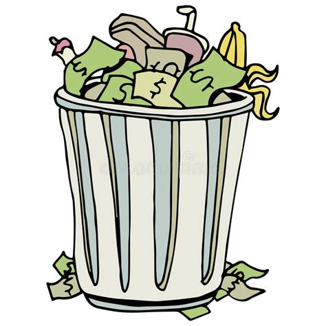Throwing Money Away Stock Vector Illustration Of Trash