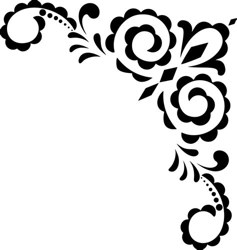 Lace Corner Border Clip Art