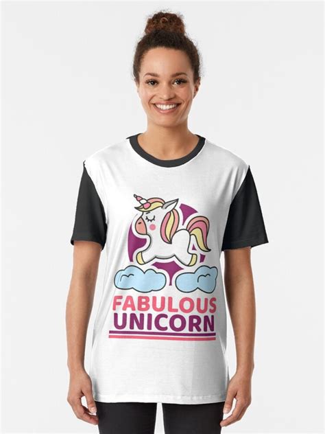fabulous unicorn dance and play on the clouds graphic t shirt by wardrobeu clothes t shirt