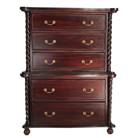 Mahogany has been synonymous with luxury since english furnituremakers chippendale, hepplewhite, and sheraton made it their wood of choice in the late 1700s. Solid Mahogany Wood High Chest / Tall Boy | Turendav ...
