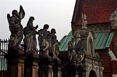 Statues Of Apostles On A Churcho Of Krakow Poland Stock Photo Image