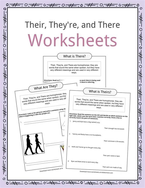 Their Theyre And There Worksheets Examples And Definition For Kids