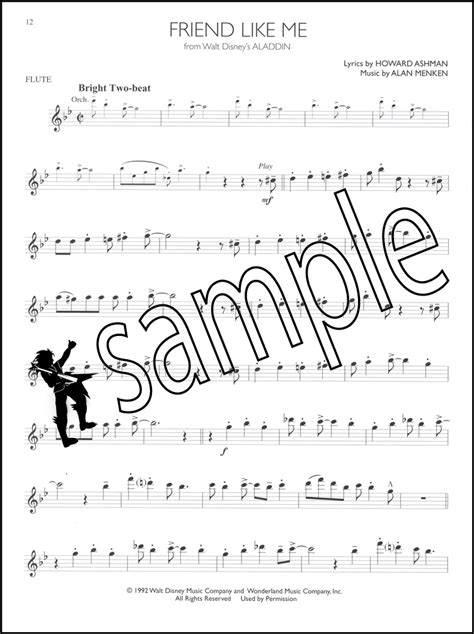 Disney Solos For Flute Sheet Music Book With Play Along Backing Tracks