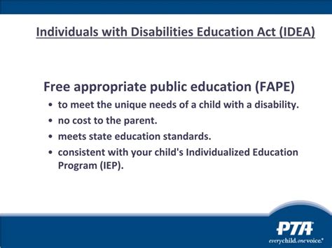 Ppt Individuals With Disabilities Education Act Idea Special