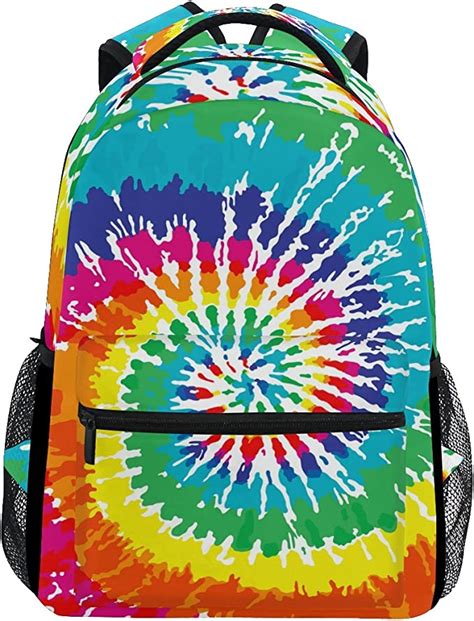 Imobaby Colorful Tie Dye School Backpack Book Bag Travel
