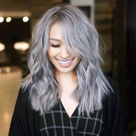 From Black To Smoky Silver Platinum Behindthechair Com Grey Hair