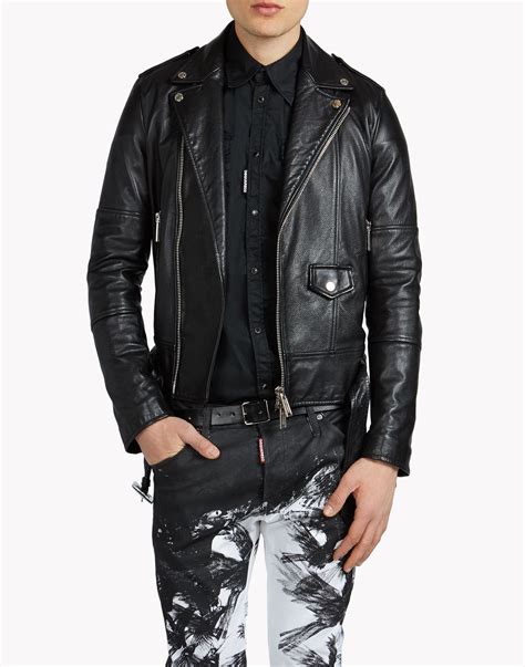 Lyst Dsquared² Rockstar Leather Jacket In Black For Men