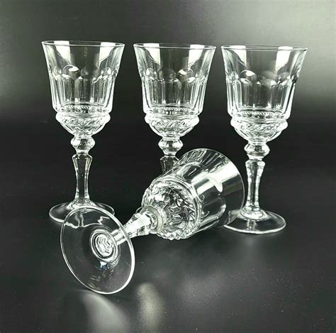 Vintage Cristal D Arques Fontainebleau Crystal Wine Glasses Etsy Uk