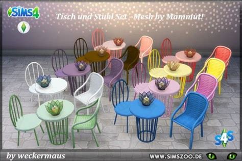 Blackys Sims 4 Zoo Colorful Dinette By Weckermaus • Sims 4 Downloads