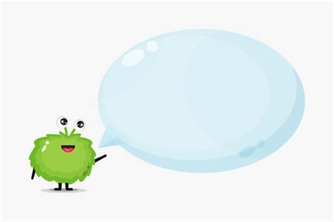 Premium Vector Cute Monster Character With Bubble Speech