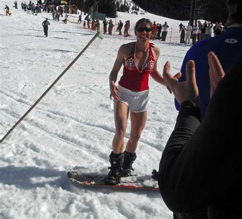 Winner Of The Closing Day Bikini Downhill Competition At Crystal 2011