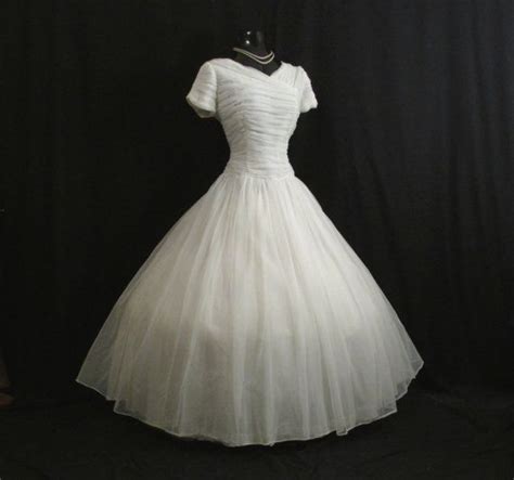 vintage 1950 s 50s rare xl plus size white ivory ruched etsy dresses vintage gowns