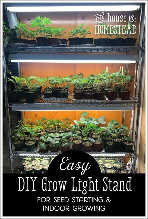 The Easy Diy Grow Light Stand For Seed Starting And Indoor Growing