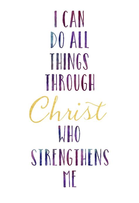I Can Do All Things Through Christ Who Strengthens Me Print Bible