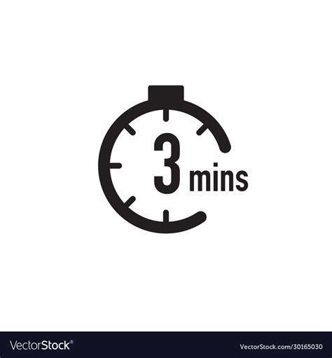 You can enter a personal message for the timer alarm if you want to. 3 minutes timer stopwatch or countdown icon time Vector Image