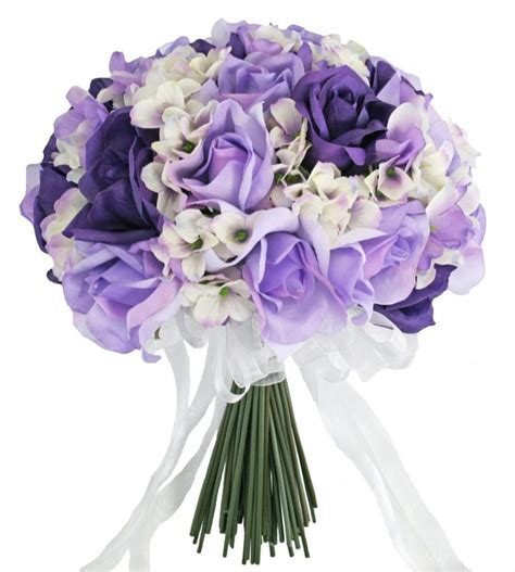 hydrangea rose purple lavender hand tie large silk bridal wedding bouquet 2494044 weddbook