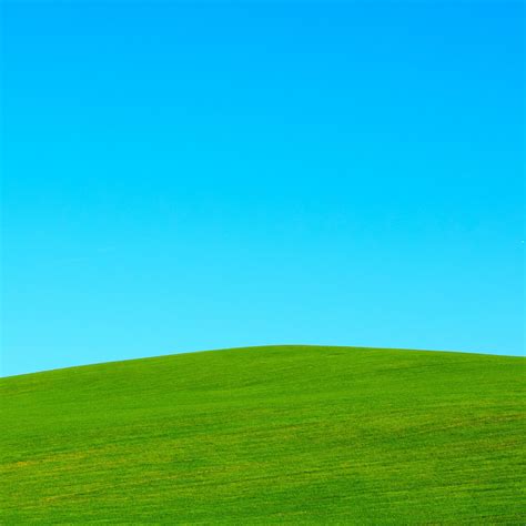Download Wallpaper 3415x3415 Hill Lawn Sky Minimalism Ipad Pro 129