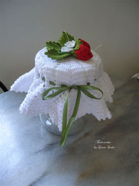 Feito à Mão By Lúcia Costa Jar Lids Elsa Cake Ideas Crochet