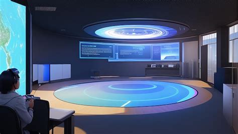 Ein Futuristisches Klassenzimmer In Dem Virtual Reality Technologie