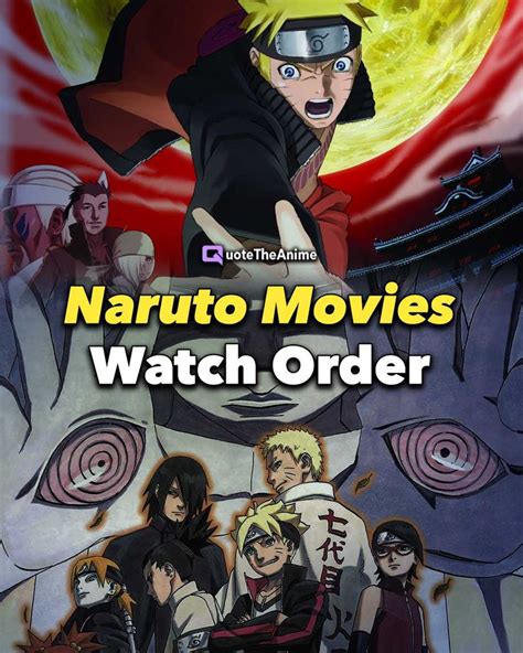 Complete Naruto Movies Watch Order Official