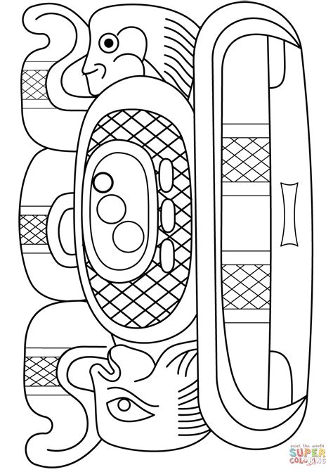 Mayan Eye Typical Representation Of The Ancient Mayan Culture Coloring