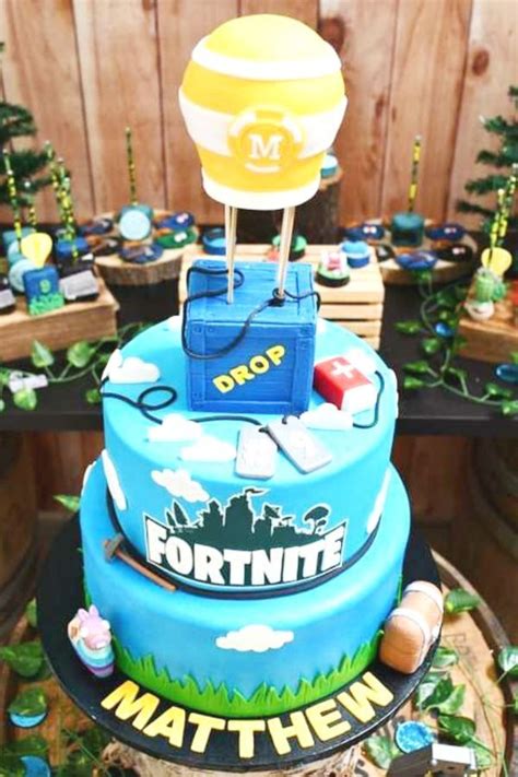 Check Out The Fantastic Fortnite Tiered Birthday Topped With An Amazing