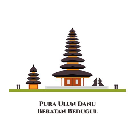 Pura Ulun Danu Bratan Temple On A Lake Beratan Indonesian Landmark In
