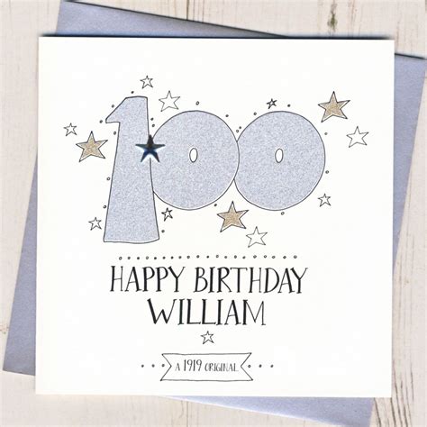 Personalised 100th Birthday Card