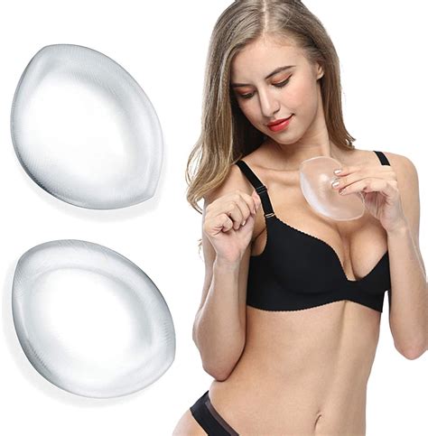 Silicone Gel Bra Inserts Enhancers Chest Padding Push Up Gather For Bikini Sport Bra Clear