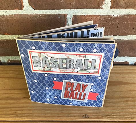 Premade Baseball Scrapbook Photo Album 6x6 Inches Memory Book Etsy