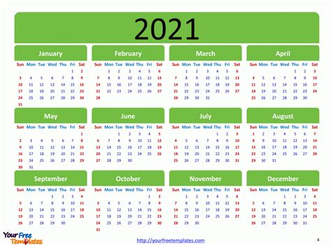 Get free monthly printable calendars in pdf, word, excel & png formats. Printable calendar 2021 template - Free PowerPoint Templates
