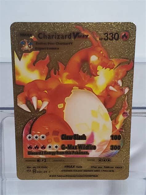 Mavin Vmax Mega Charizard Ex Gold Foil Charizard Pokemon Card Hp 330