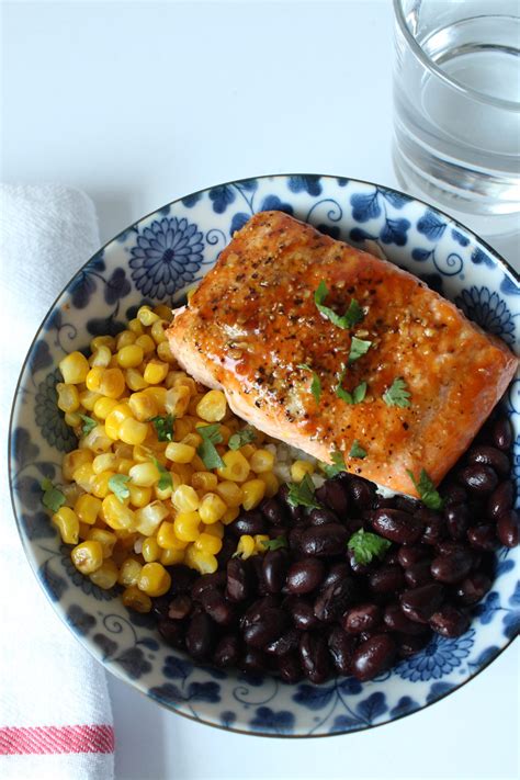 Simple Salmon Rice Bowl Eatdrinkfrolic