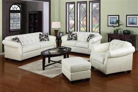 Sensational Collections Of White Leather Living Room Furniture Photos Ara Design