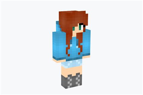 Minecraft Blue Creeper Hoodie Skin
