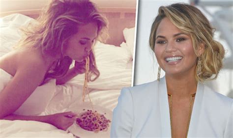 Chrissy Teigen Strips Off To Chow Down On Spaghetti After Hosting